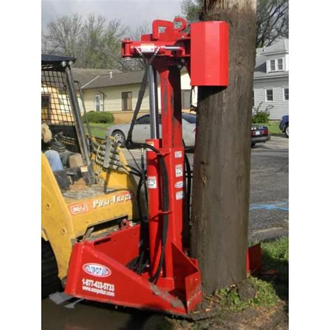 skid steer pole handler|backhoe pole setter.